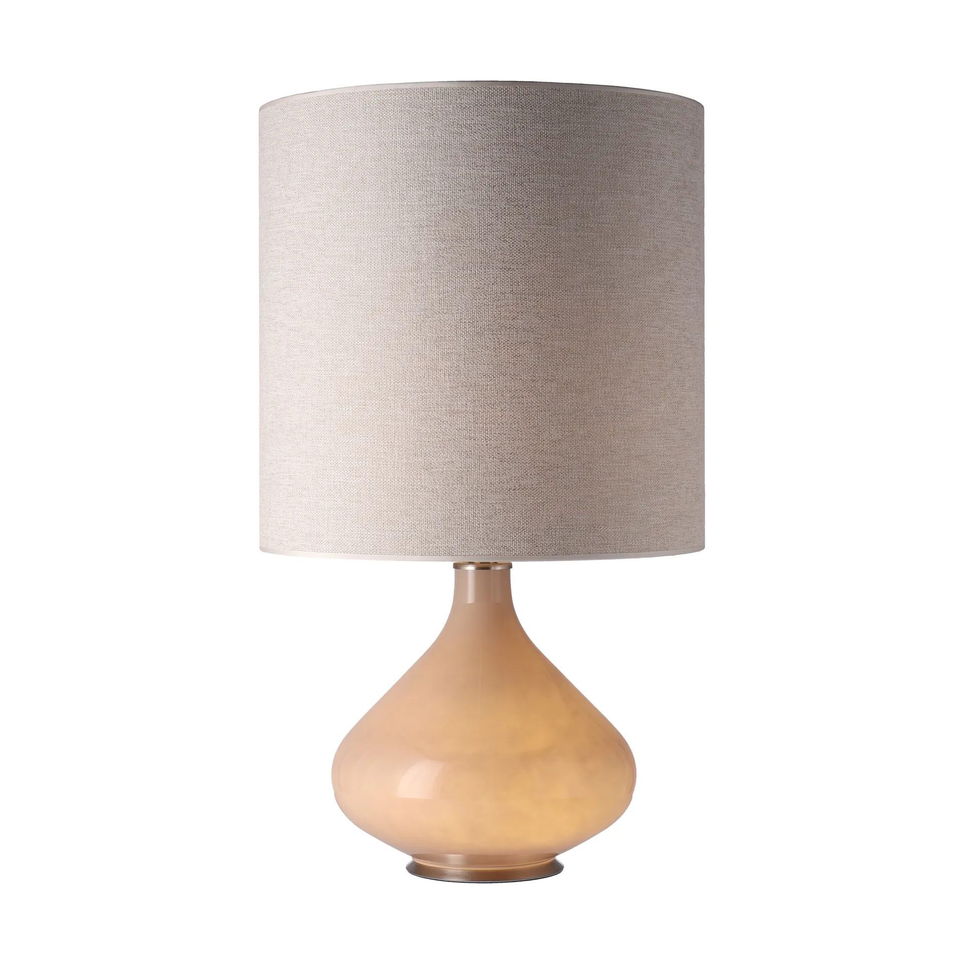 Flavia Tischleuchte beiger Lampenfuß, London Beige M Flavia Lamps