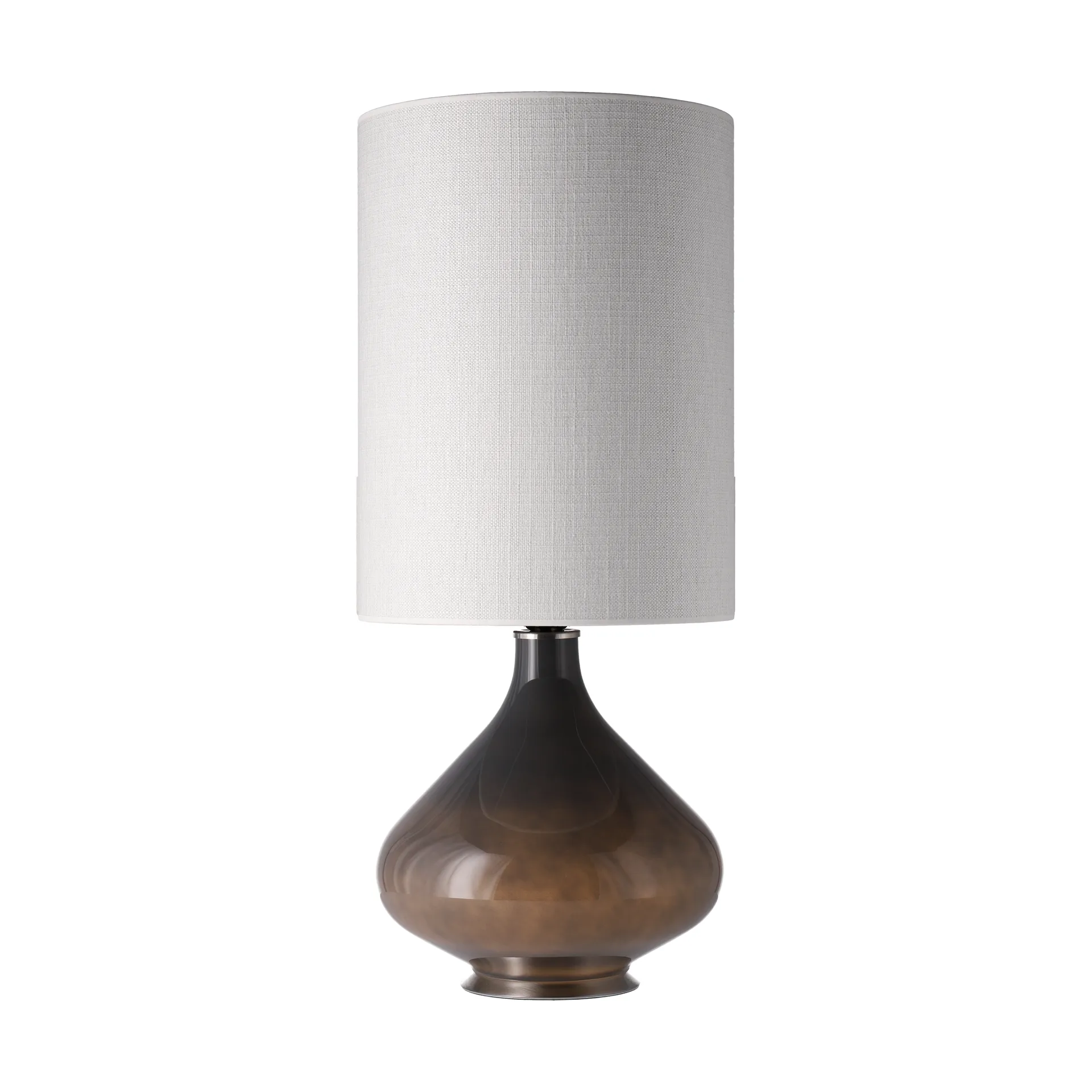 Flavia Tischleuchte grauer Lampenfuß, Babel Beige L Flavia Lamps