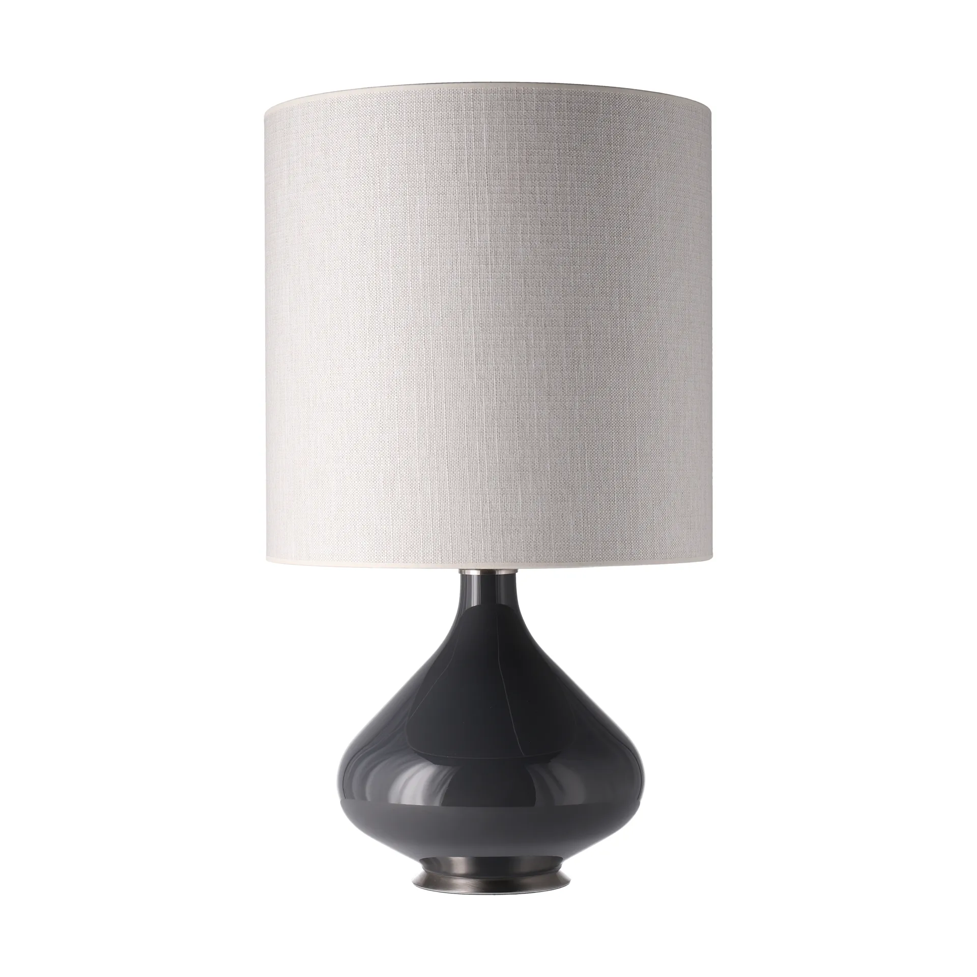 Flavia Tischleuchte grauer Lampenfuß, Babel Beige M Flavia Lamps