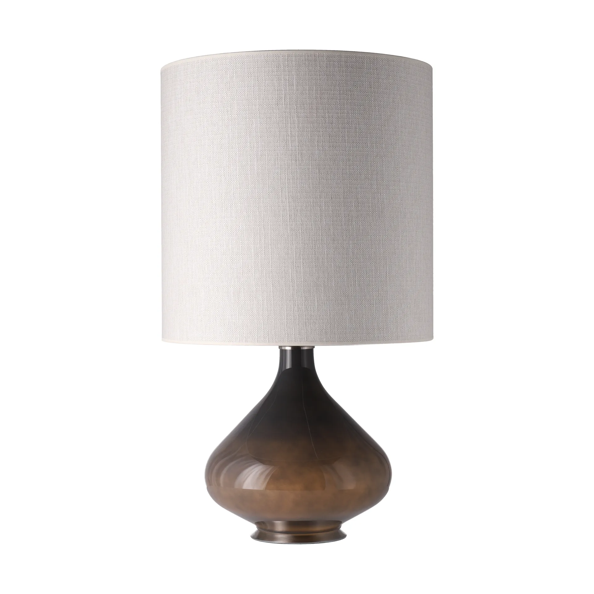 Flavia Tischleuchte grauer Lampenfuß, Babel Beige M Flavia Lamps