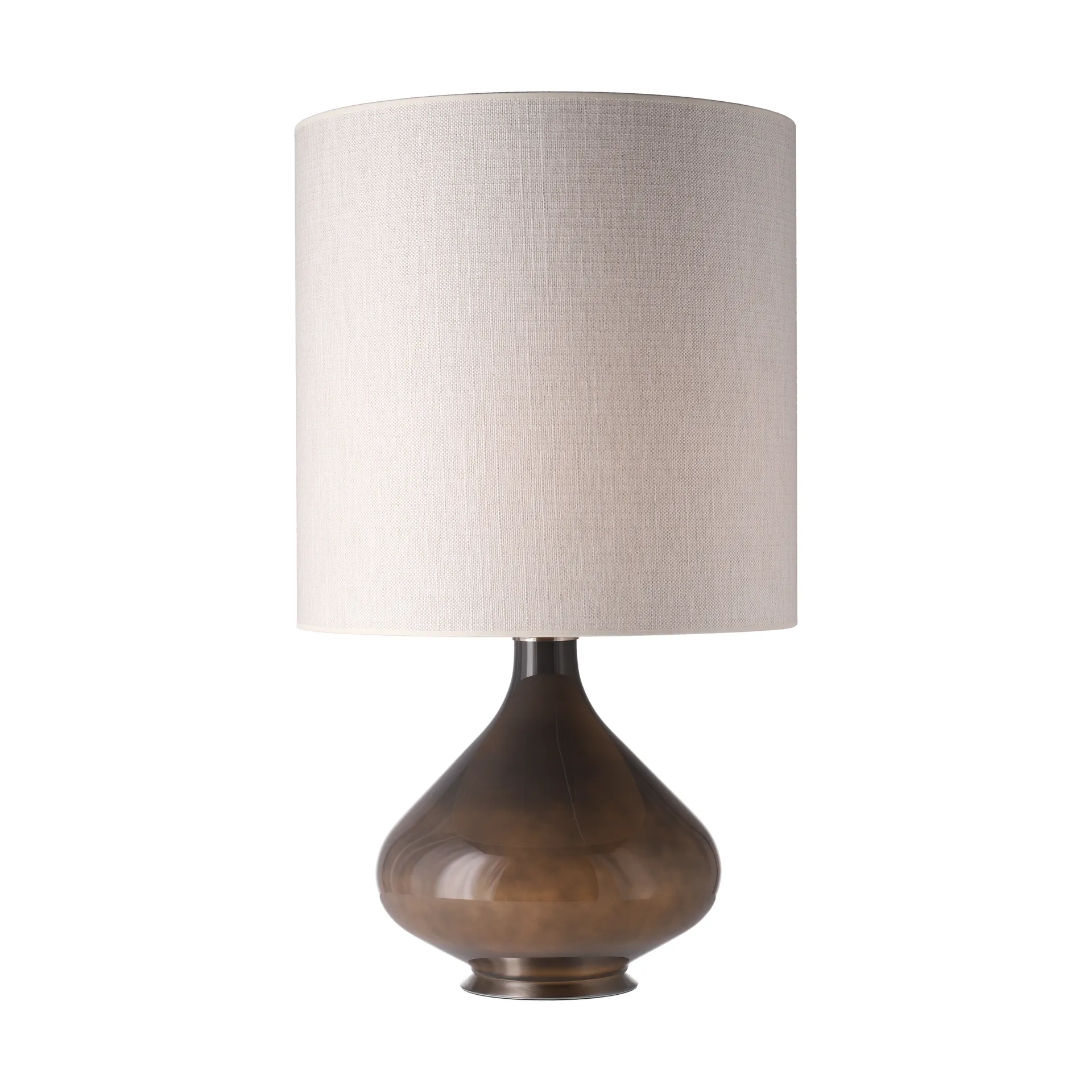 Flavia Tischleuchte grauer Lampenfuß, Babel Beige M Flavia Lamps