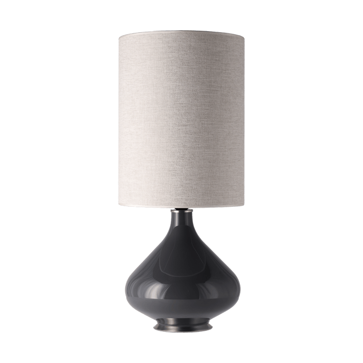 Flavia Tischleuchte grauer Lampenfuß - London Beige L - Flavia Lamps