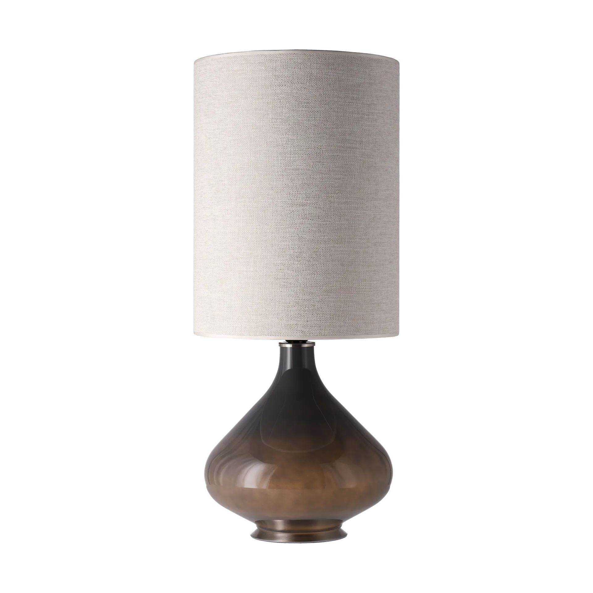 Flavia Tischleuchte grauer Lampenfuß, London Beige L Flavia Lamps