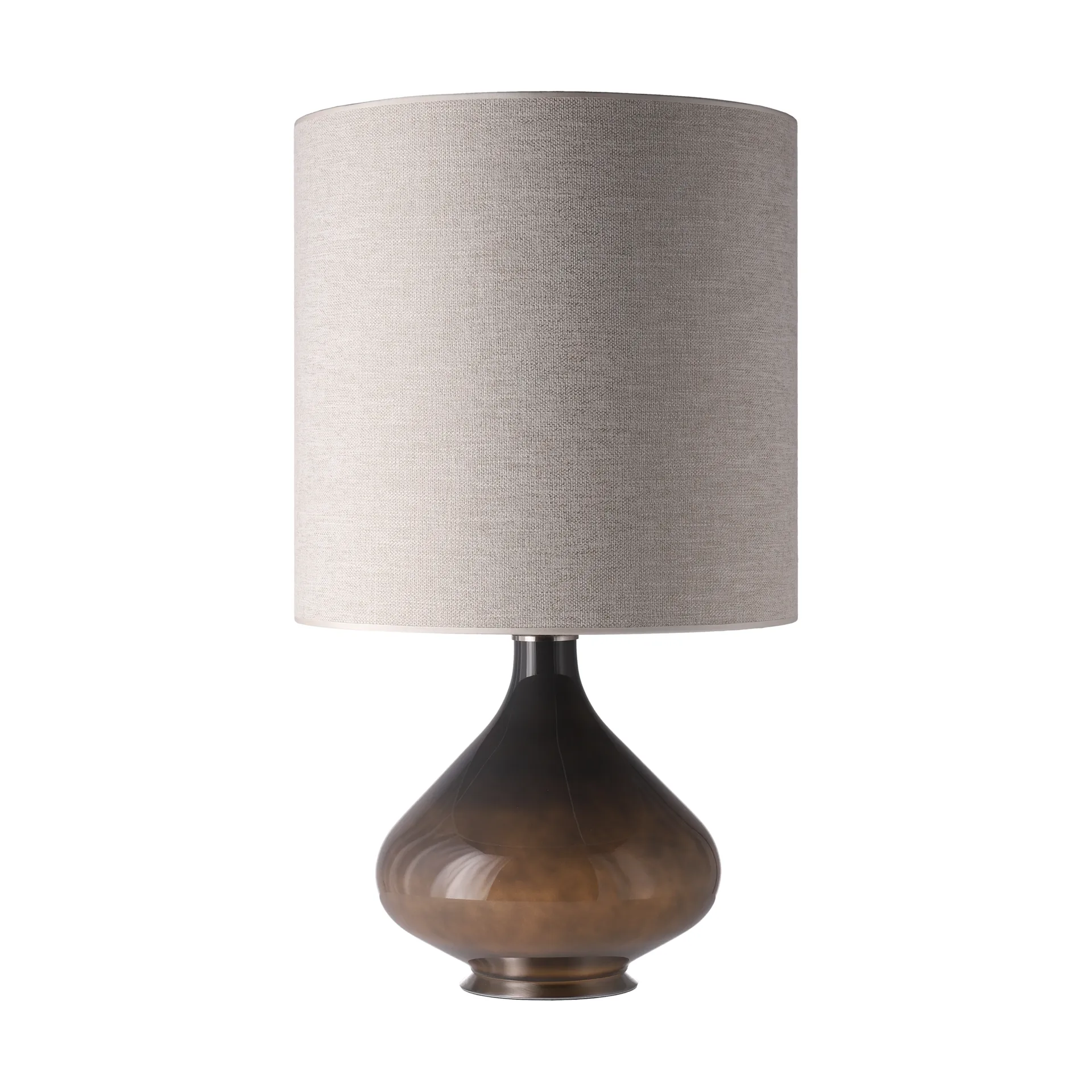 Flavia Tischleuchte grauer Lampenfuß, London Beige M Flavia Lamps