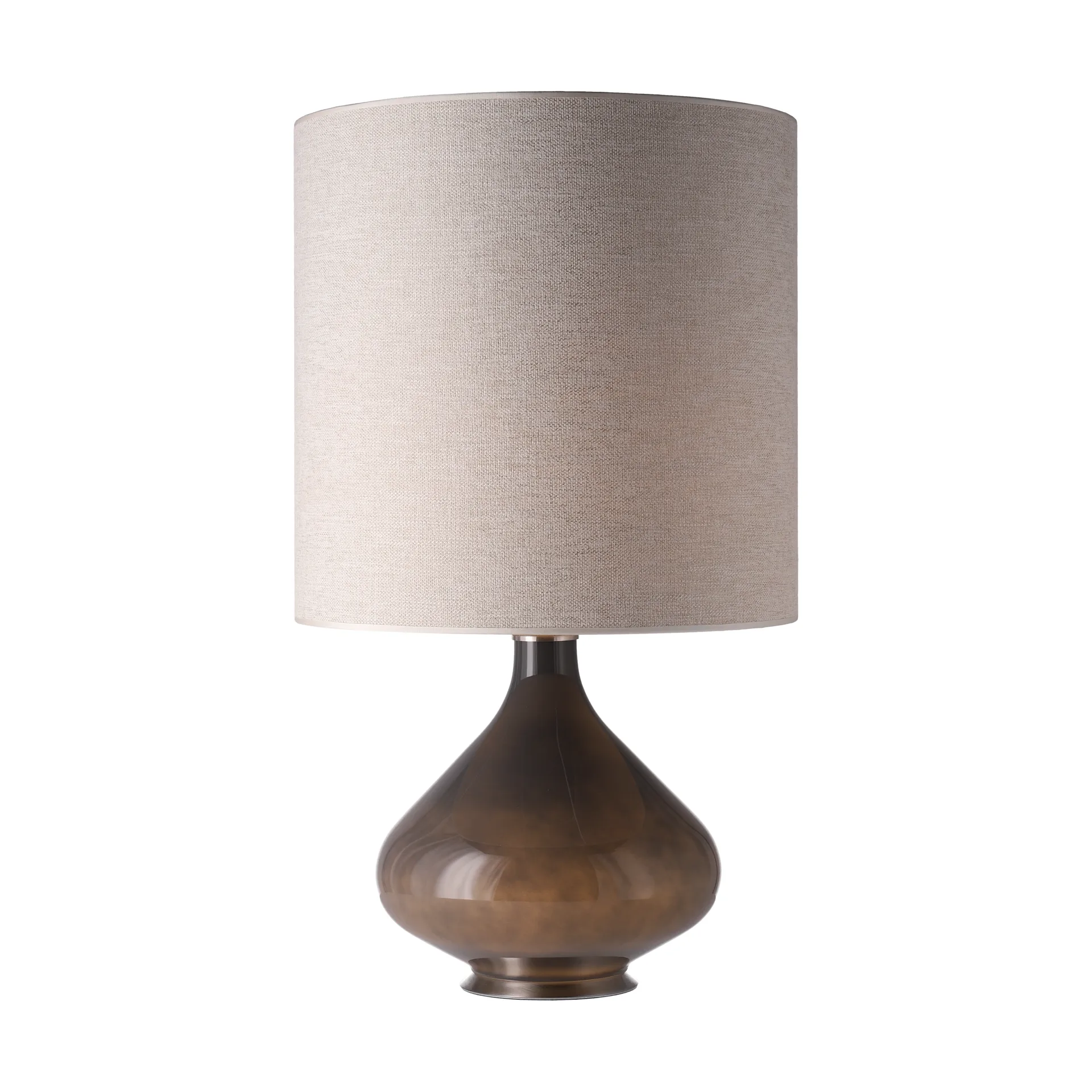 Flavia Tischleuchte grauer Lampenfuß, London Beige M Flavia Lamps