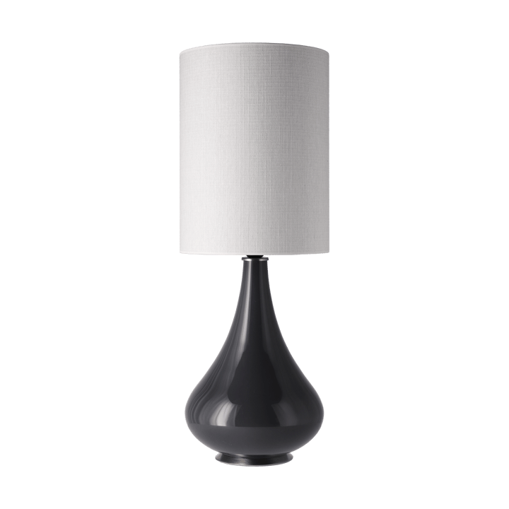 Renata Tischleuchte grauer Lampenfuß - Babel Beige L - Flavia Lamps