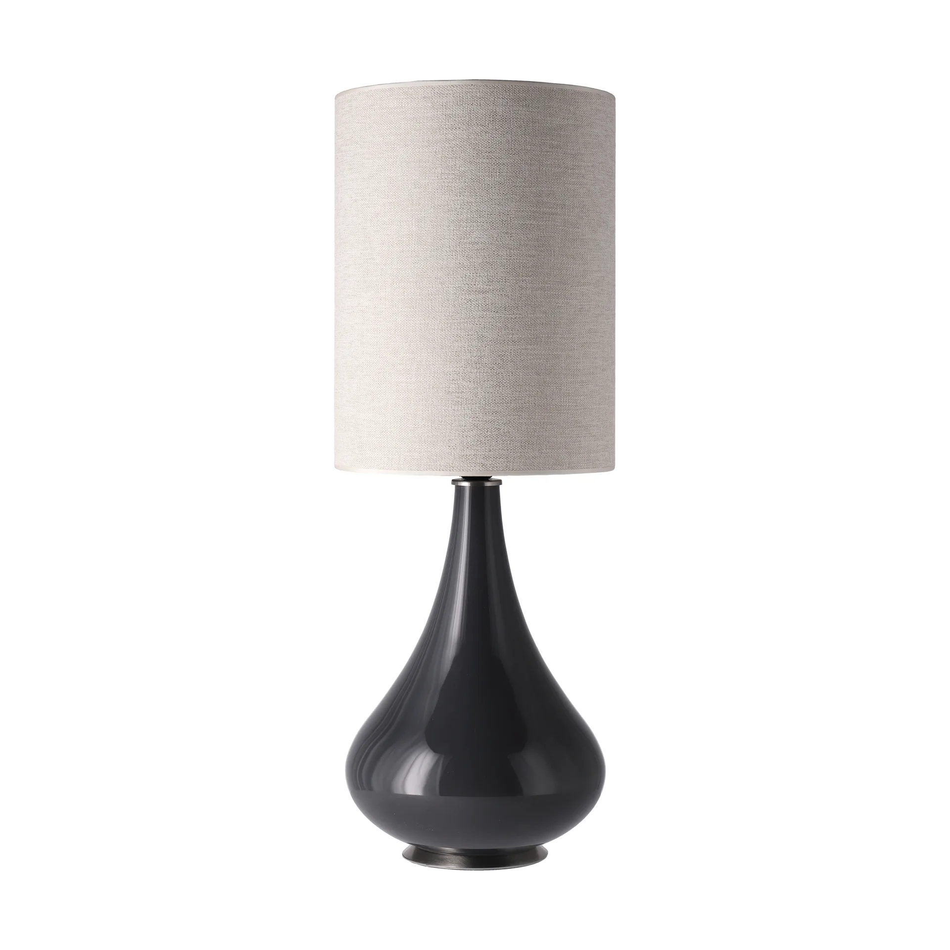 Renata Tischleuchte grauer Lampenfuß, London Beige L Flavia Lamps