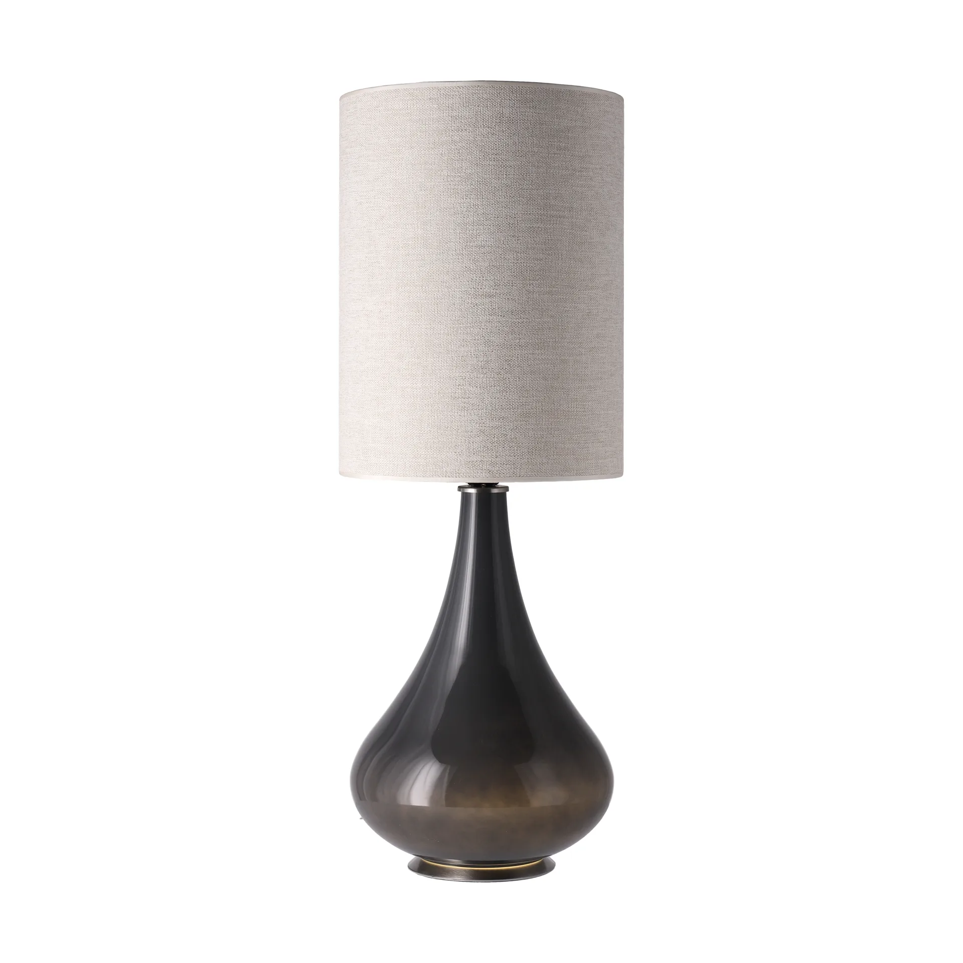 Renata Tischleuchte grauer Lampenfuß, London Beige L Flavia Lamps