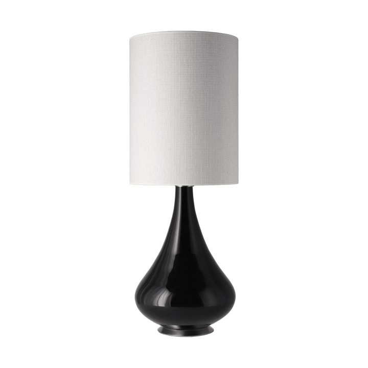 Renata Tischleuchte schwarzer Lampenfuß - Babel Beige L - Flavia Lamps