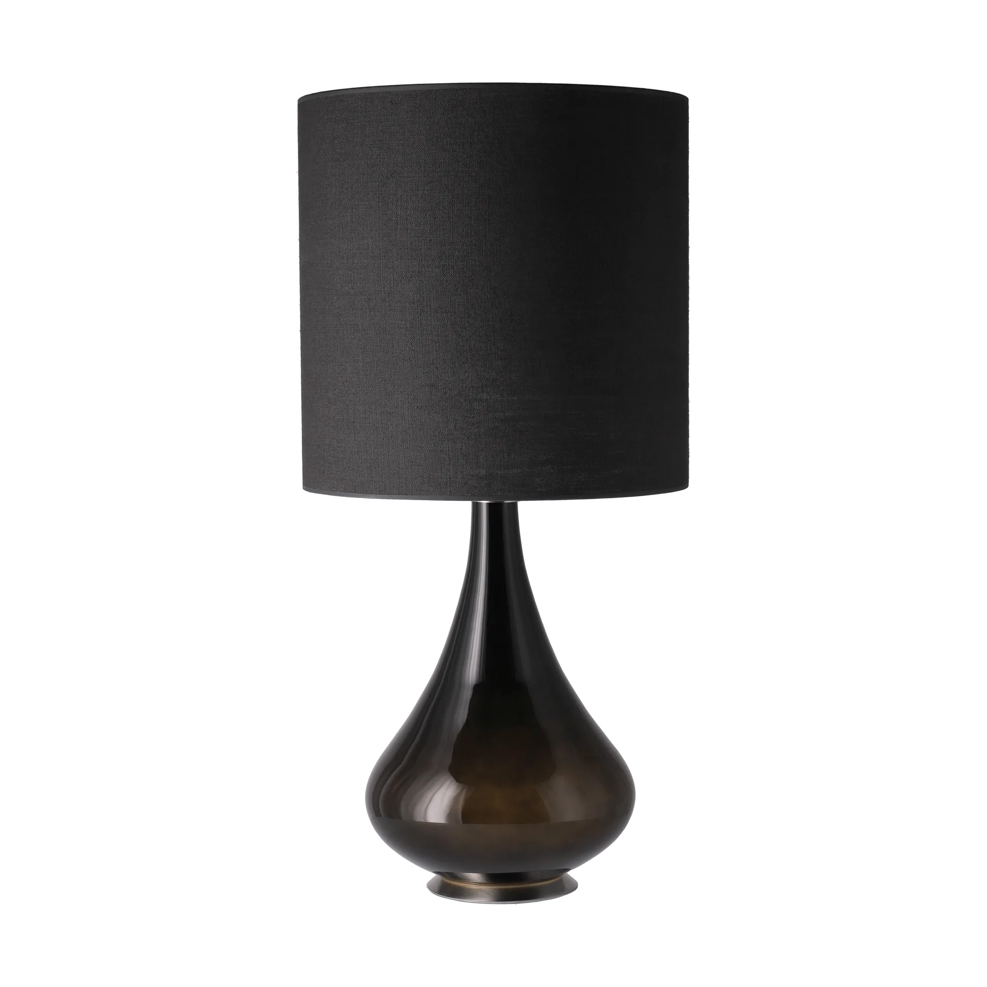 Renata Tischleuchte schwarzer Lampenfuß, Lino Negro M Flavia Lamps