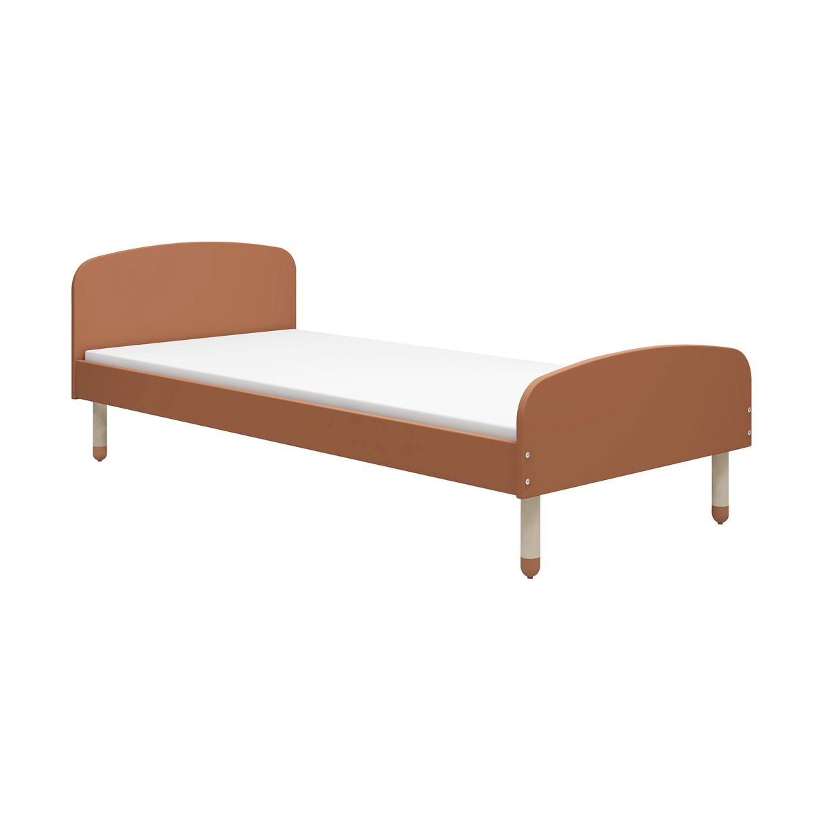 FLEXA Dots Einzelbett 96x204 cm Rose