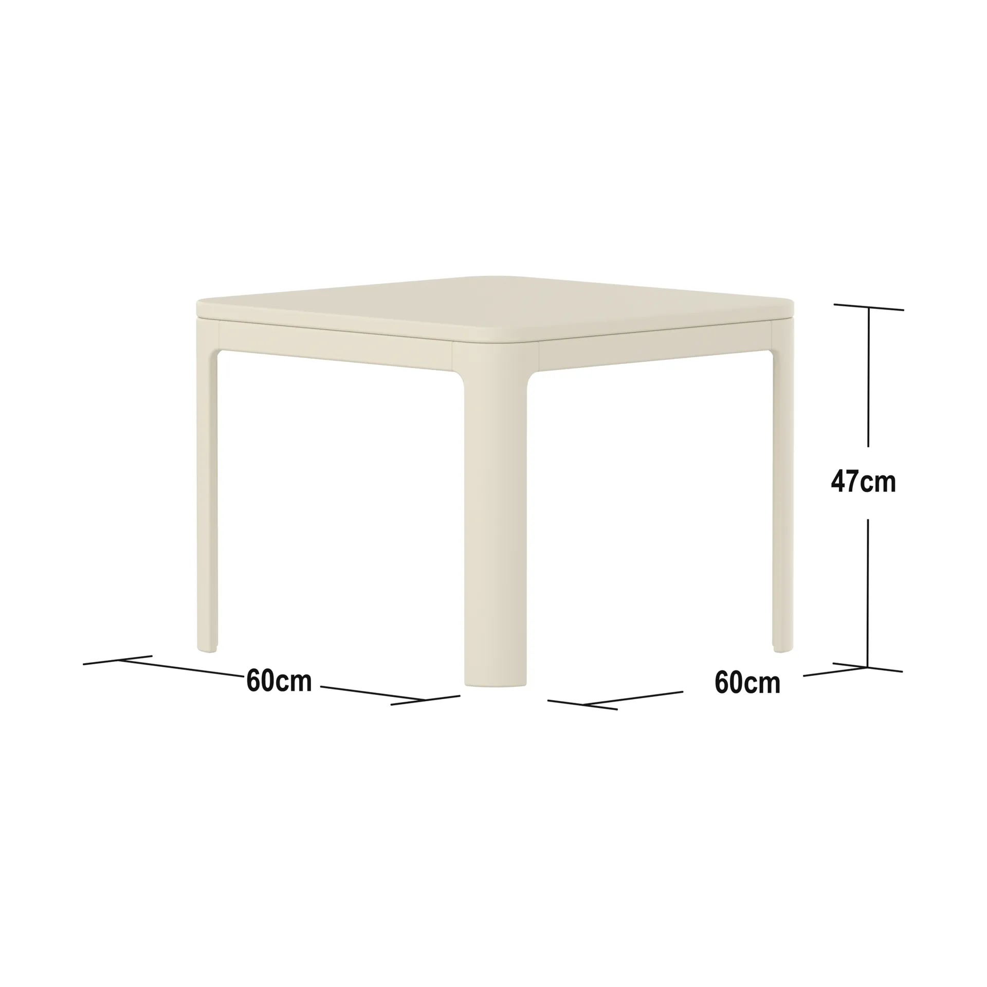 Nova Tisch 47x60x60 cm, Cream FLEXA
