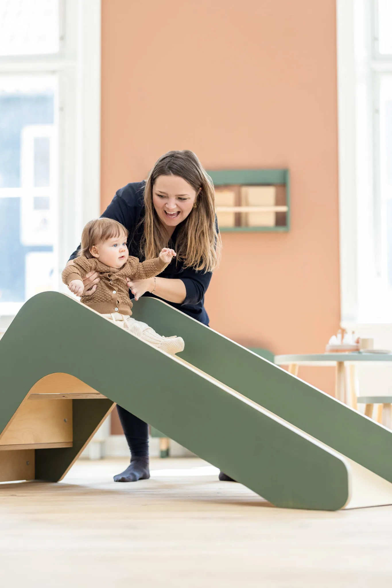 Spielen Rutsche, Grün FLEXA