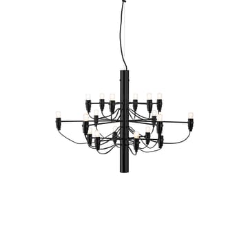 2097 Sarfatti Kronleuchter LED - Mattschwarz 18 Lampen - Flos