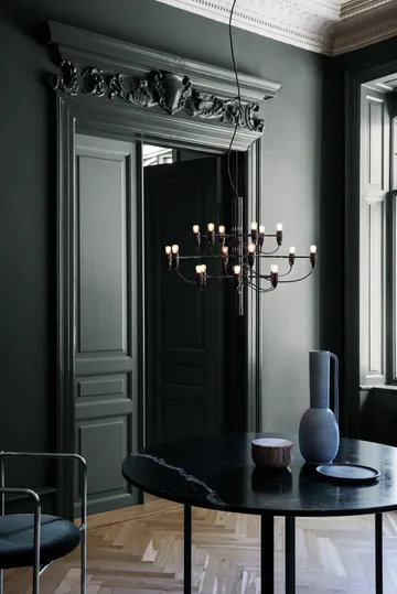 2097 Sarfatti Kronleuchter LED - Mattschwarz 18 Lampen - Flos