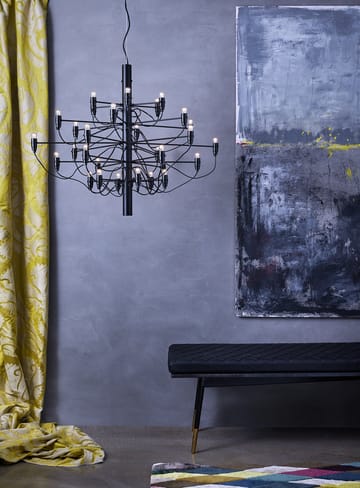 2097 Sarfatti Kronleuchter LED - Mattschwarz 30 Lampen - Flos