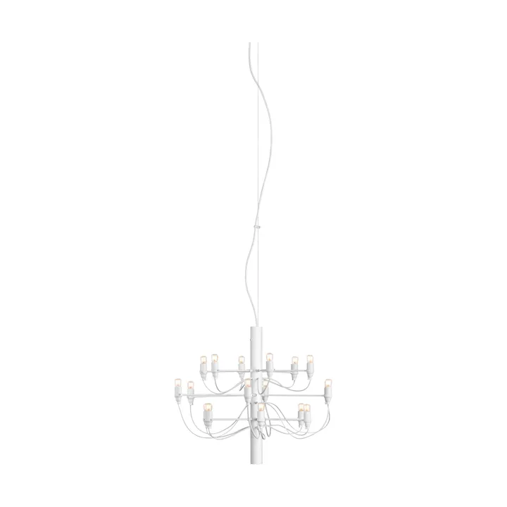 2097 Sarfatti Kronleuchter LED - Mattweiß 18 Lampen - Flos