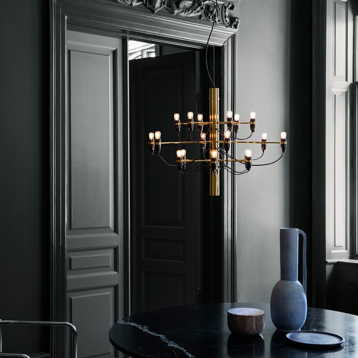 2097 Sarfatti Kronleuchter LED, Messing 18-flammig Flos