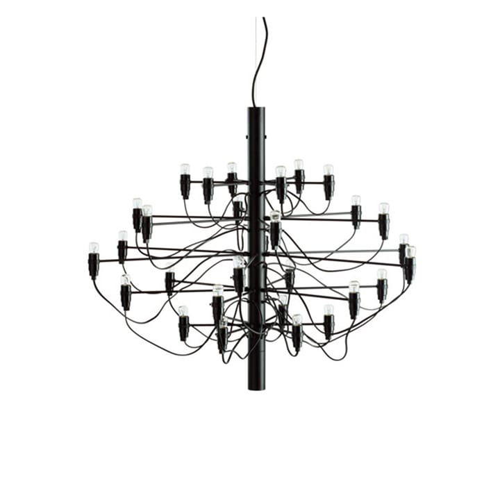 2097 Sarfatti Kronleuchter - Mattschwarz 30 Lampen - Flos