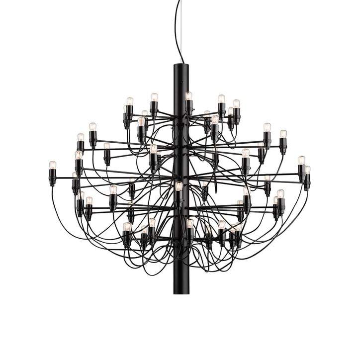 2097 Sarfatti Kronleuchter - Mattschwarz 50 Lampen - Flos