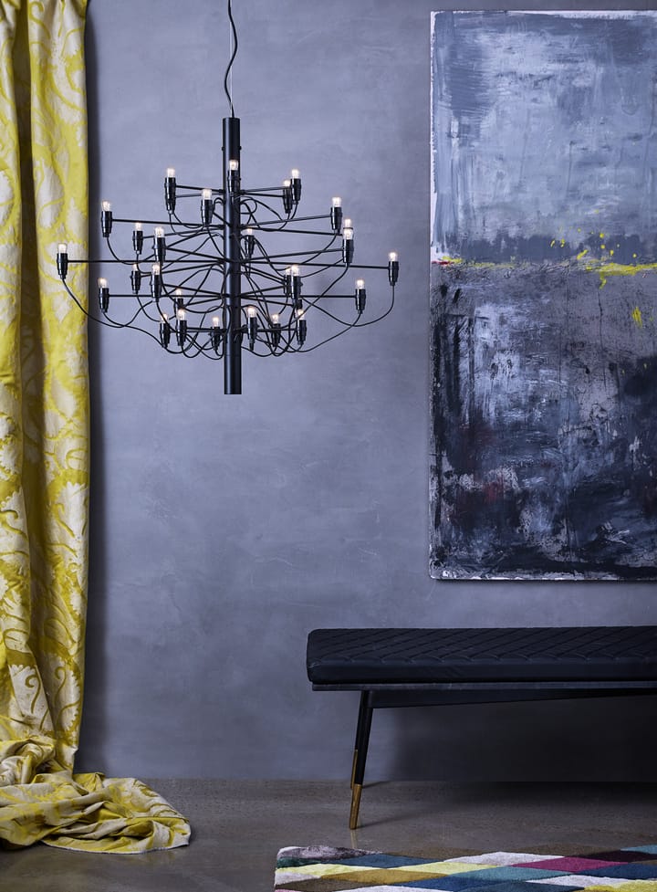 2097 Sarfatti Kronleuchter, Messing 30 Lampen Flos