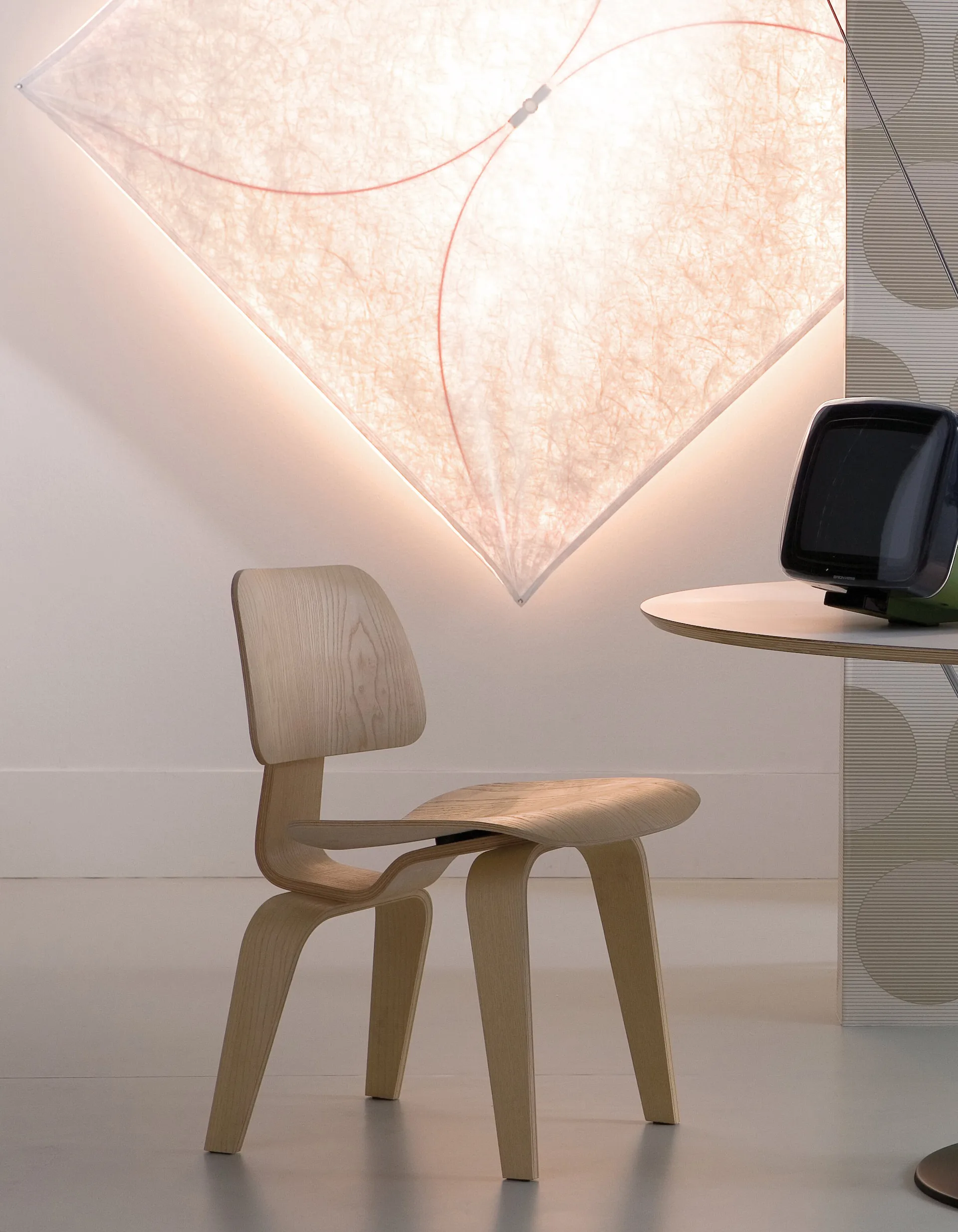 Ariette 2 Wandleuchte, Weiß-textiltisch/Staender aus Stahl Flos