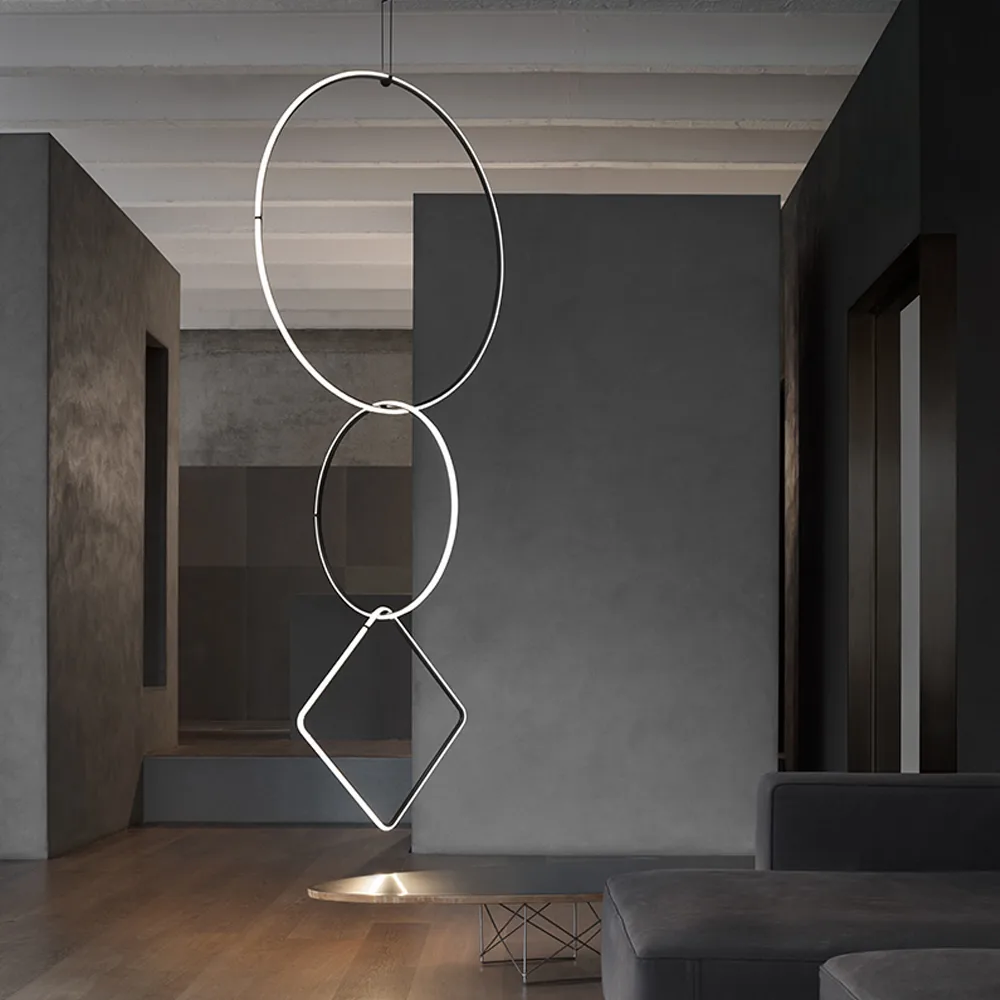 Arrangements Round Pendelleuchte, Black, large Flos