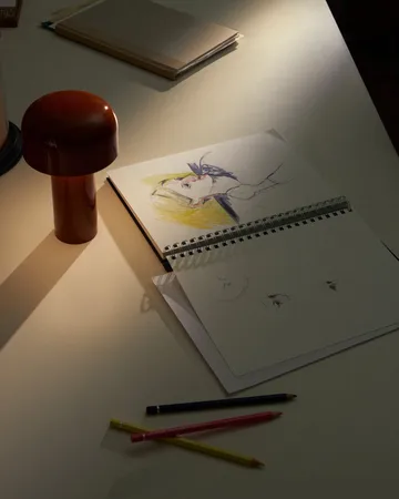 Bellhop tragbare Tischleuchte - Brick red, IP54 (innen/außen) - Flos