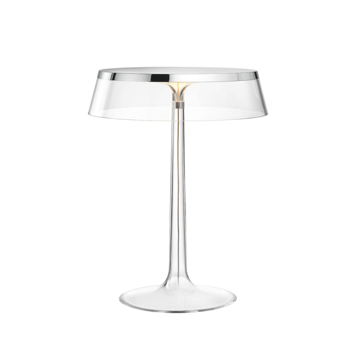 Bon Jour T Tischleuchte - Chrome-transparent Lampenschirm - Flos
