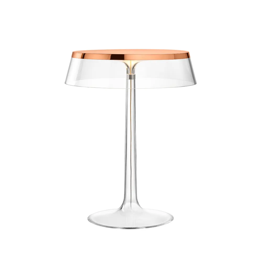 Bon Jour T Tischleuchte, Copper-transparent Schirm Flos