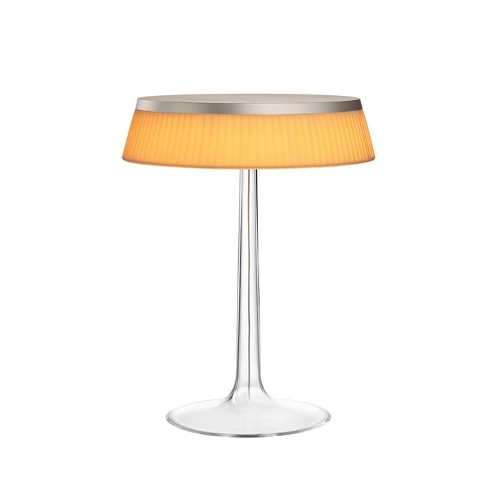 Bon Jour T Tischleuchte - Orange Stoffschirm-mattchromiert - Flos
