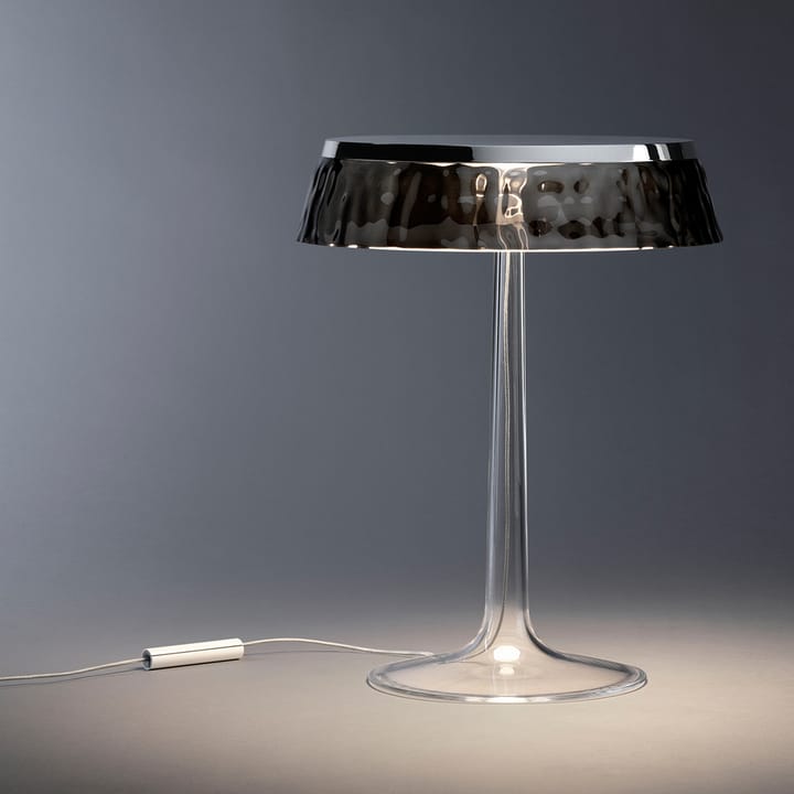 Bon Jour T Tischleuchte, Transparent-mattverchromter Topf Flos