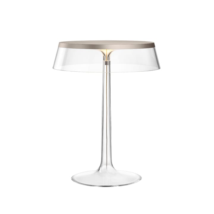 Bon Jour T Tischleuchte - Transparent-mattverchromter Topf - Flos