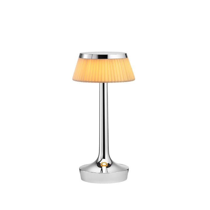 Bon Jour Unplugged Tischleuchte - Chrome-fabric - Flos
