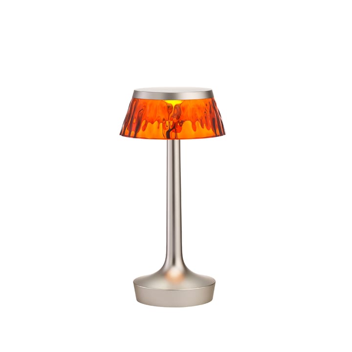 Bon Jour Unplugged Tischleuchte - Matt chrome-amber - Flos