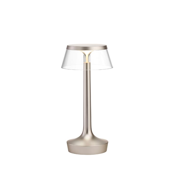 Bon Jour Unplugged Tischleuchte - Matt chrome-transparent - Flos