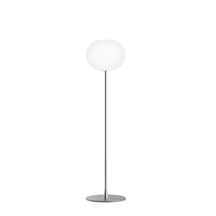 Glo-ball F1 Stehleuchte - Vitt opalglas-mattes Silbergestell - Flos