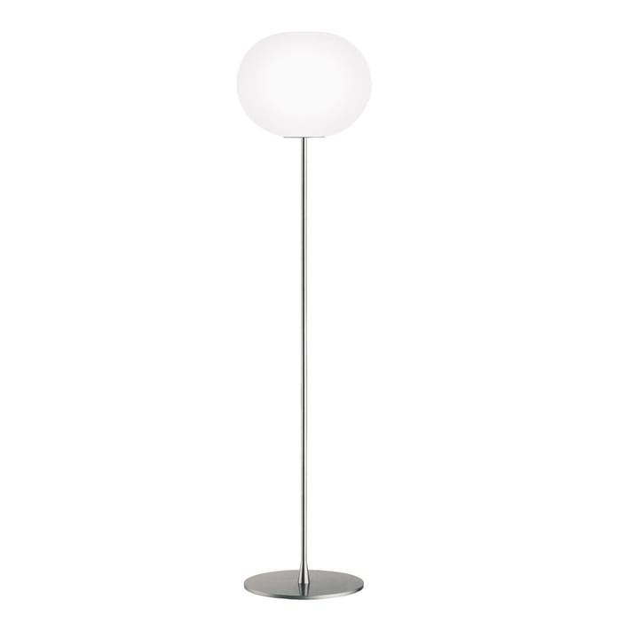 Glo-ball F3 Stehleuchte - Weißes Opalglas-matt Silbergestell - Flos