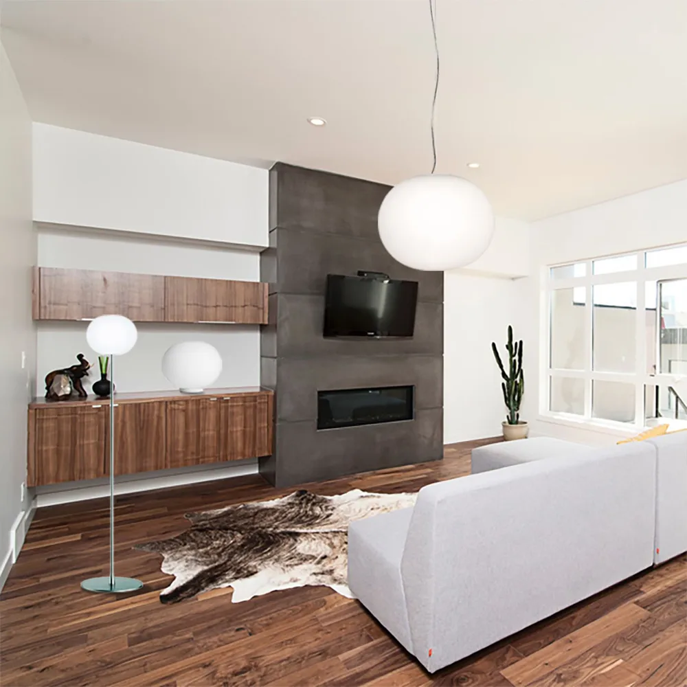 Glo-ball S1 Pendelleuchte, Weißes Opalglas Flos