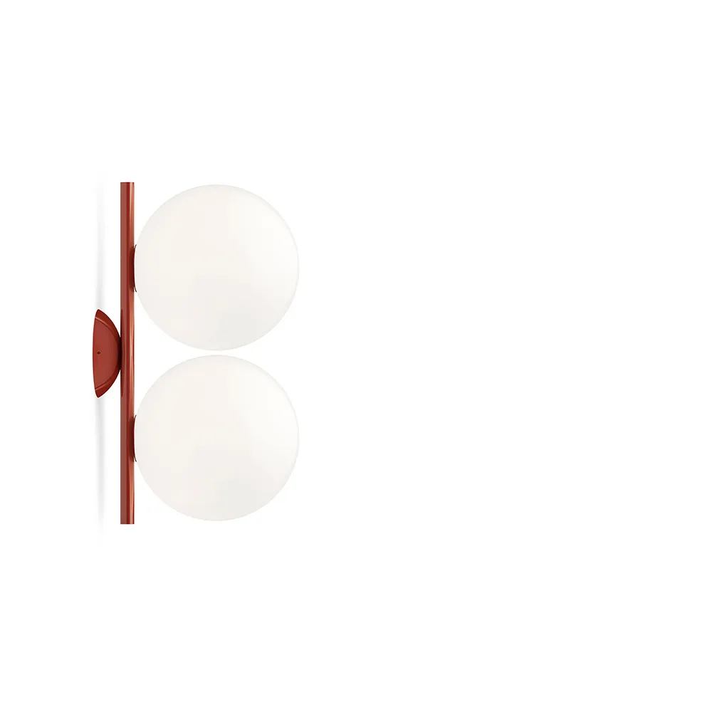 IC lights C/W1 Double Wandleuchte, Burgundy-opal Flos