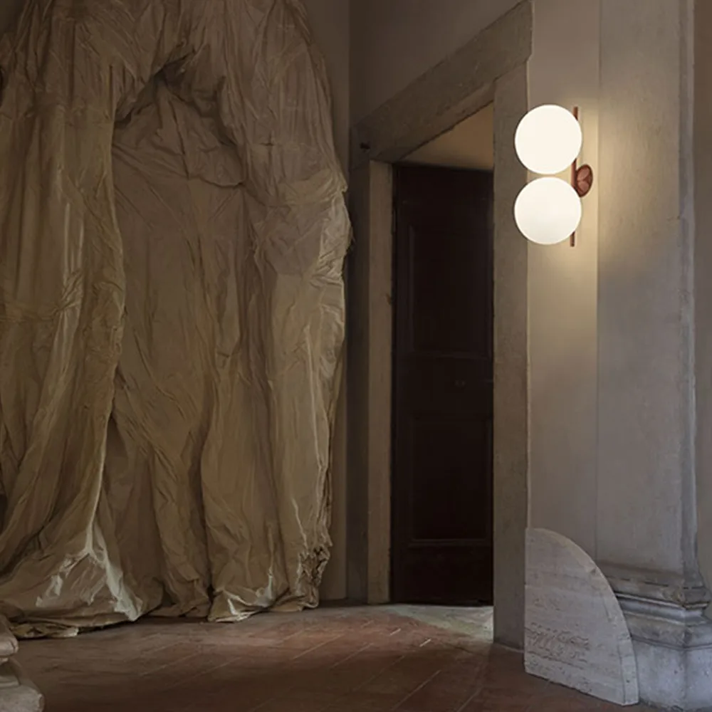 IC lights C/W1 Double Wandleuchte, Burgundy-opal Flos