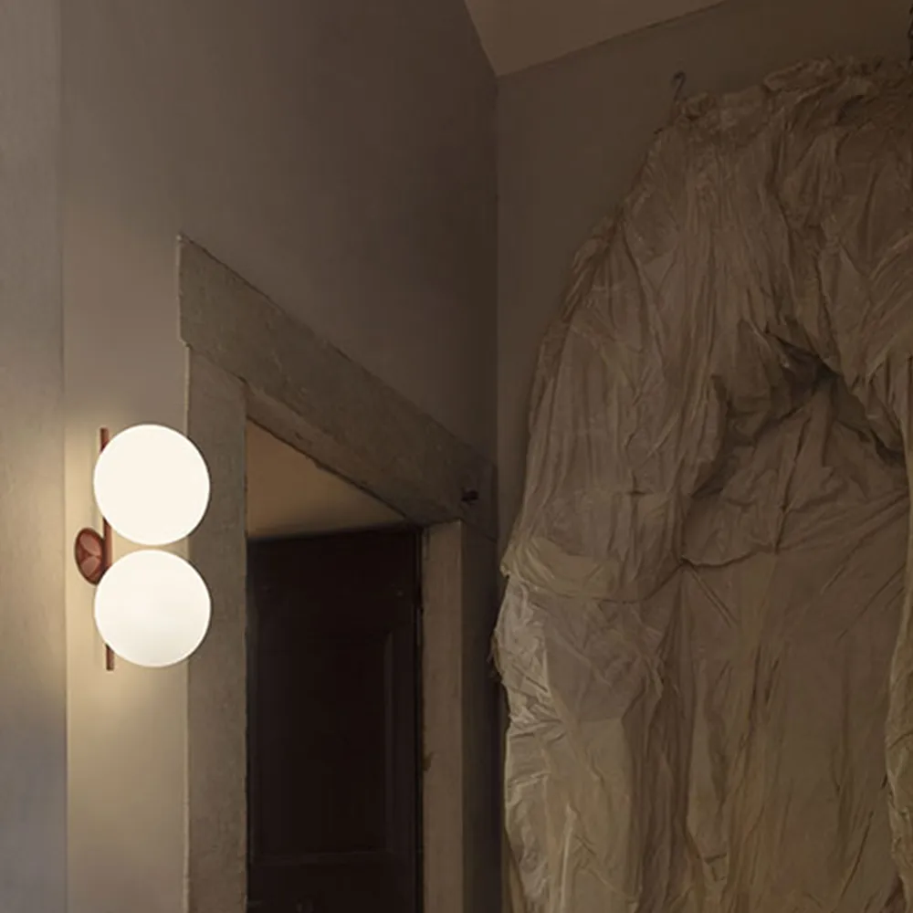 IC lights C/W1 Double Wandleuchte, Krom-opal Flos