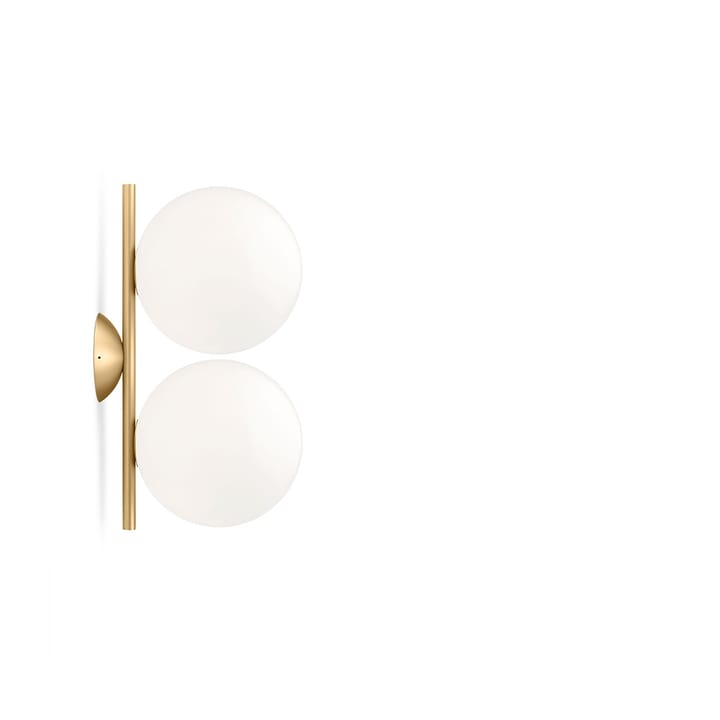 IC lights C/W1 Double Wandleuchte - Messing gebürstet-opalglas - Flos