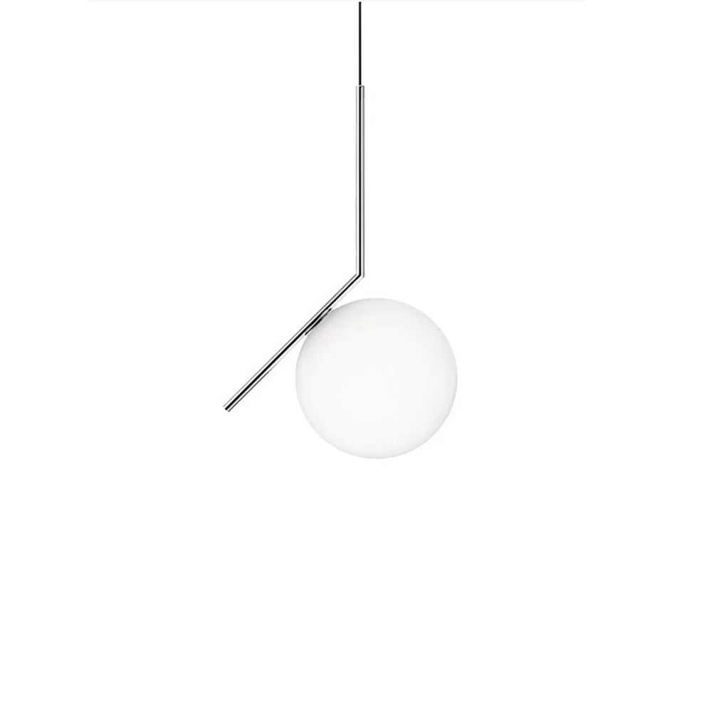 IC lights S1 Pendelleuchte, Chrom-opal Flos