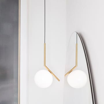 IC lights S1 Pendelleuchte - Messing gebürstet-opalglas - Flos
