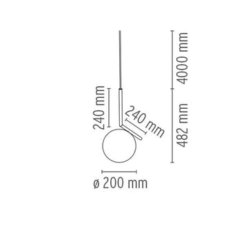 IC lights S1 Pendelleuchte - Messing gebürstet-opalglas - Flos