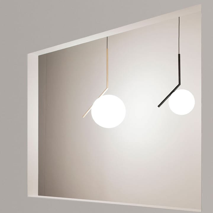 IC lights S1 Pendelleuchte, Messing gebürstet-opalglas Flos