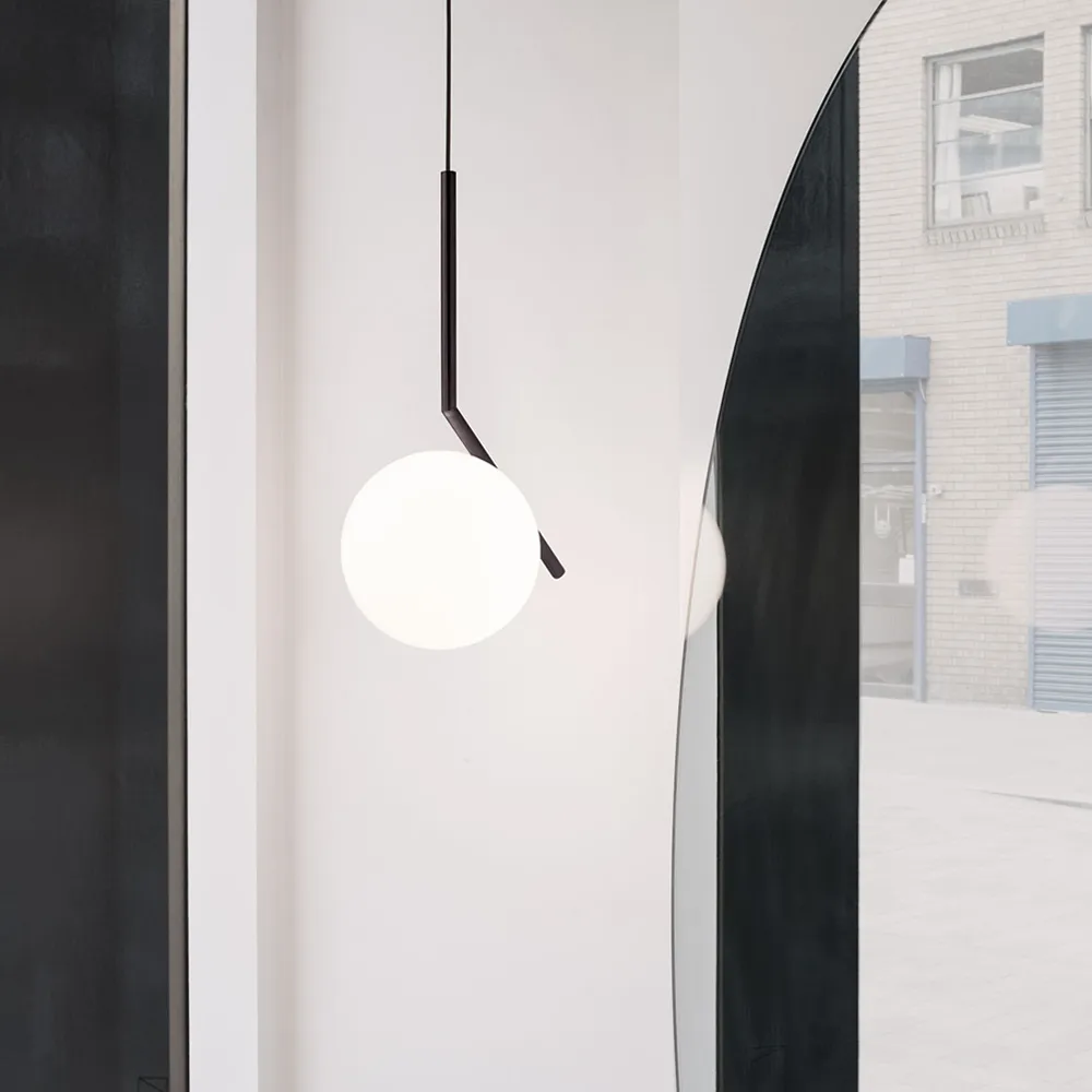 IC lights S2 Pendelleuchte, Krom-opal Flos
