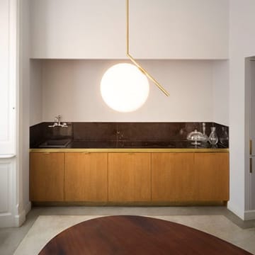 IC lights S2 Pendelleuchte - Messing gebürstet-opalglas - Flos