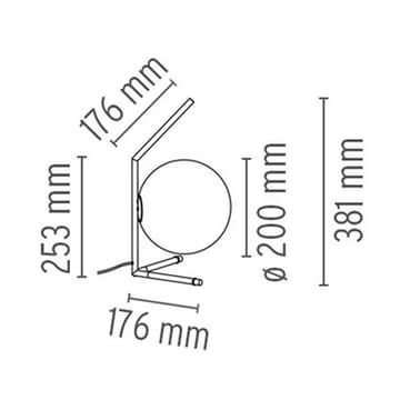 IC lights T1 low Tischleuchte - Krom-opal - Flos